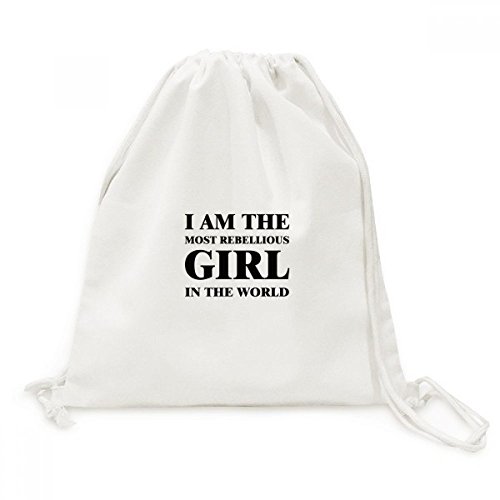 Sac à dos cordon toile DIYthinker Je suis la Fille Voyage Rebelle pour le quotidien