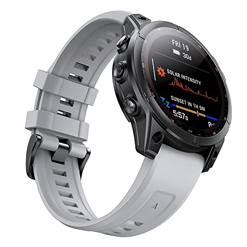 SOMKB 22 26mm �V���R���X�|�[�c�o���h�X�g���b�v Garmin Fenix 6X 6 Pro 7X 7 5X 5 3 3HR 935 Descent G1 �X�}�[�g�E�H�b�` �����Y �N�C�b�N�����[�X�u���X���b�g (C�AEPIX Gen 2�p)