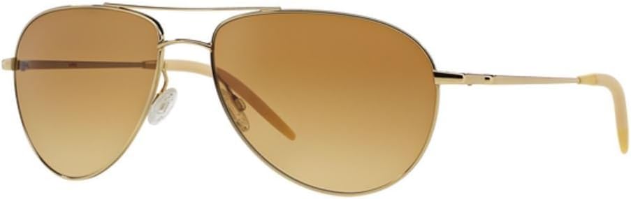 Oliver Peoples New OV1002 S 524251 BENEDICT Gold/Chrome Amber Sunglasses