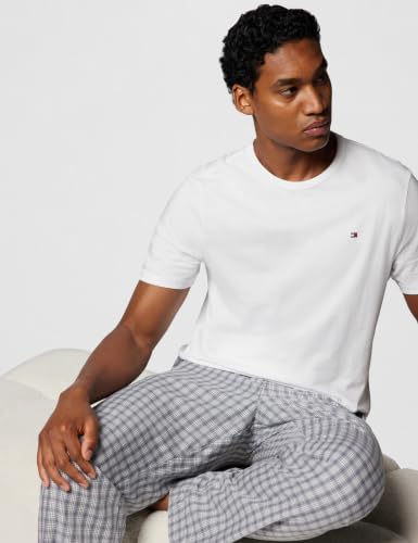 Tommy Hilfiger Herren 3er Pack T-Shirts Kurzarm mit Rundhalsausschnitt, Mehrfarbig (Grey Heather/Black/White), S – Ansicht 4
