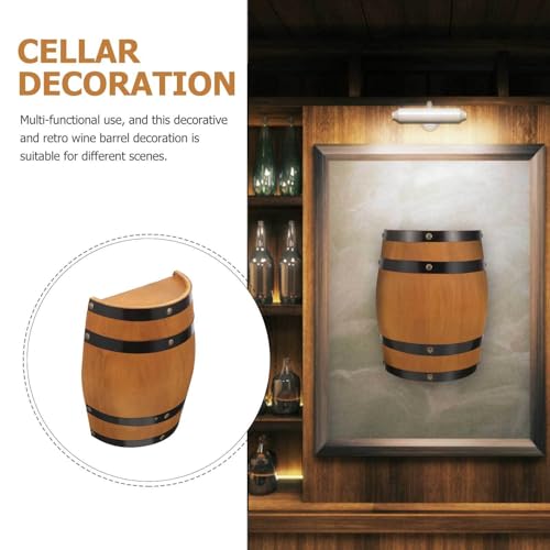 Barril de madera de roble para decoración de bar adorno de pared retro Mikinona artístico 7