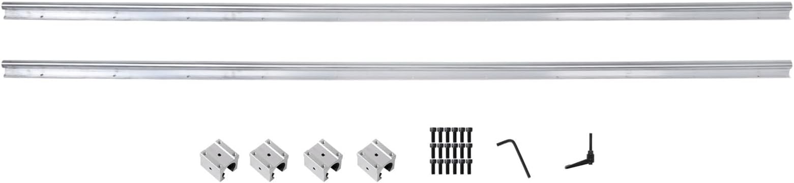 findmall SBR20-2200mm Linear Rail Guide Kit 2 Rails 4 SBR20UU Blocks for 20mm Fully Supported Shaft Compatible with CNC/3D Printer