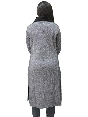 Image of Matelco Women's Wool Straight Kurti for Winters (Ad04Caz45 Black Parent).
