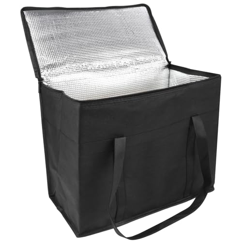 YOUNG WIND Cool Bag, Large Cooler Bag, Thermal Food Delivery Bag Foldable, Insulated Reusable Grocery Shopping Bag, Waterproof & Leakproof Freezer Bag for Camping Picnic Beach BBQ