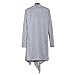 MerryFun Women's Tassels Hem Cloak Blouses Poncho Shirt Gray L