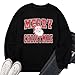 PNORATM Christmas Sweatshirt Men Vintage Santa Claus Merry Christmas Old Fashioned Sweatshirt Ugly Christmas Sweater Men Black