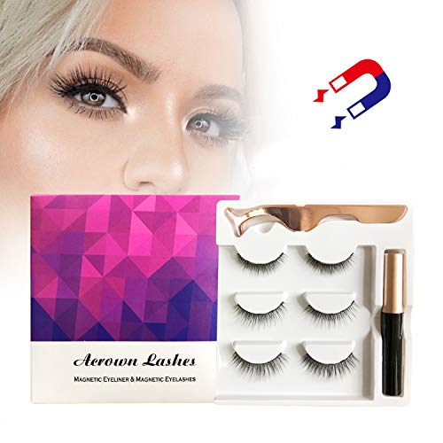 Magnetic Eyeliner and Eyelash Kit Natural Look Waterproof and Smudge Resistant No Glue Easier To Use Than Traditional Magnetic Eyelashes