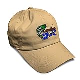 Soft Baseball Cap Animal Wildlife Freshwater Bass Fishing Ocean and Sea Life Ocean Twill Cotton Sea Dad Hats for Men & Women Khaki Design Only