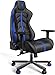 Furgle Sedia da Gaming, Sedia da ufficio, 4D ergonomica regolabile girevole, meccanismo di inclinazione, poggiatesta, supporto lombare, carico 180 kg (nero blu)
