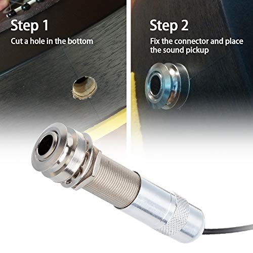 PAGOW Pickups Piezo Transducer, 3 in 1 Microphone Contact Self-adhesive Mono Piezo Pickup with Buzzer for Electronic Acoustic Guitar Violin Ukulele by PAGOW - Image 4