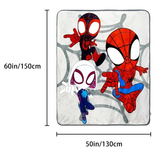 Image of Spider Blanket, Cartoon Printing Cute Throw Blanket,50x60 Inches Soft Cozy Flannel Fleece Blanket for Bed Couch Sofa Travel