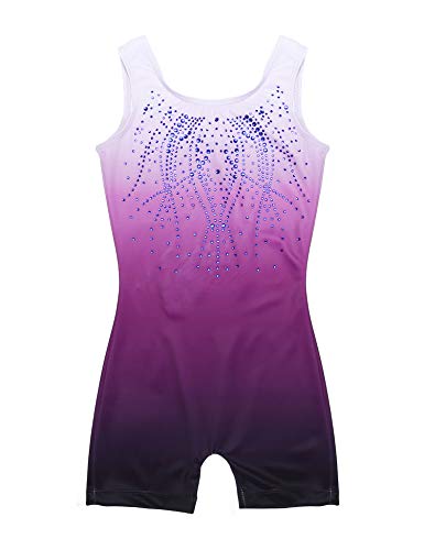 Zaclotre Kid Girls Gymnastic Leotard Sparkly Shiny Diamond Ballet Dance One Piece Outfit