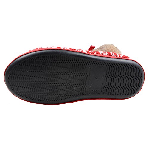 Autumn Faith - Zapatillas de Estar por casa para Mujer Rojo Rojo