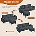 Enobala Convertible Sectional Sofa, Modern L Shaped 3-seat Sofa, 79