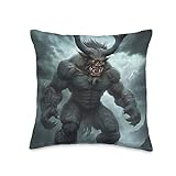 Ushi-Oni Yokai Japan Throw Pillow