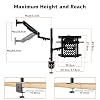 PUTORSEN Monitor Arm with Laptop Tray for 17-35" Screens & 18" Laptops,Monitor and Laptop Desk Mount Height Adjustable Full Motion with Desk Clamp & Grommet,VESA 75/100mm #4
