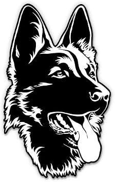 German Shepherd Black Contour - 12" Vinyl Sticker Waterproof Decal