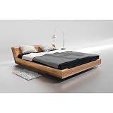 BB Loisir Lit 2 Personnes pour Adulte 200x200cm avec tête de lit Robuste modéle KOLI Couleur Chêne