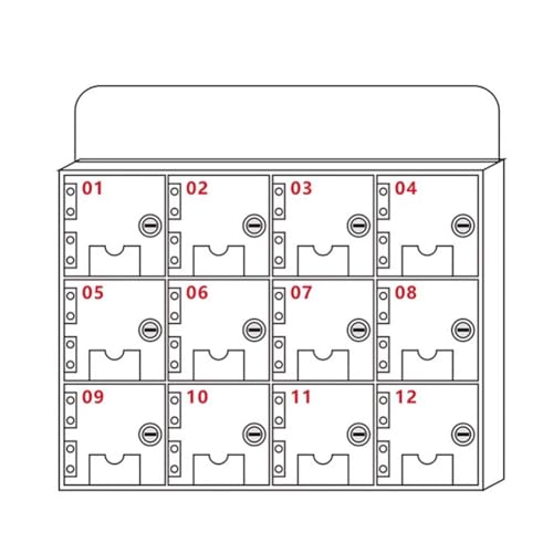 Armoire murale portable pour téléphone portable : coffret acier 12 casiers