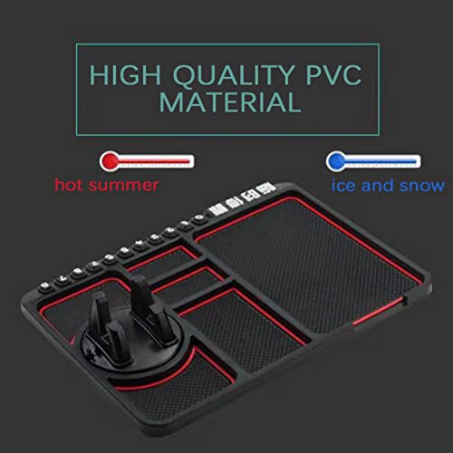 4 In 1 Non Slip Phone Pad For Car Anti Slip Mat Universal 360°Dashboard Cell Phone Holder Multifunctional Non-Slip Phone Mat With Temporary Parking Number #TOP4