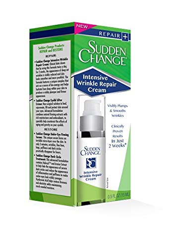 Sudden Change Intensive Wrinkle Repair Cream - Face Lotion For Deep Wrinkles - Clinically Proven & Recommended By Professionals - Collagen & Elastin Booster - Reduce Fine Lines & Wrinkles In 2 Weeks, 0.5 Oz #TOP2
