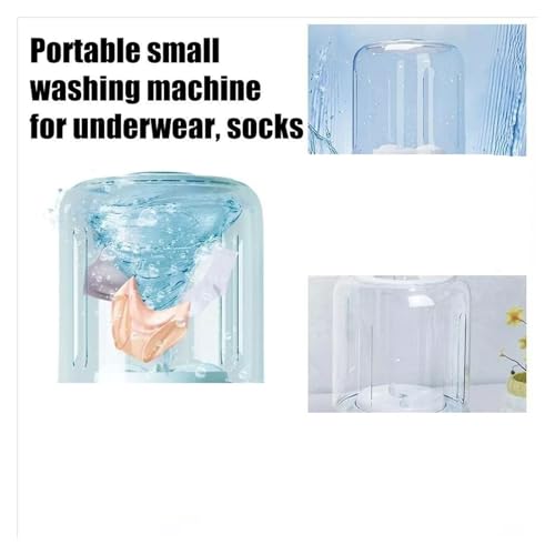 Rechargeable Portable Washing Machine Underwear Cleaner Mini Washing Machine Dehydratable Laundry Bucket For Travel,for Travel,Camping, RV & Dorms(Blue)