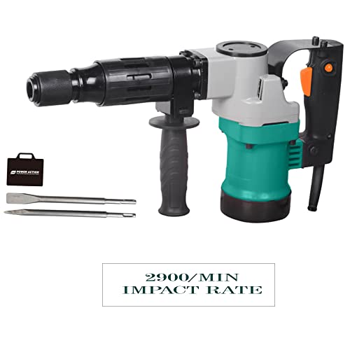 Image of Suzec Power Action Power Action Machine Demolition Breaker 1200W 220-240V, 50Hz, Impact Rate: 2900 /min and Force: 15J with SDS HEX (DB1200, Green)