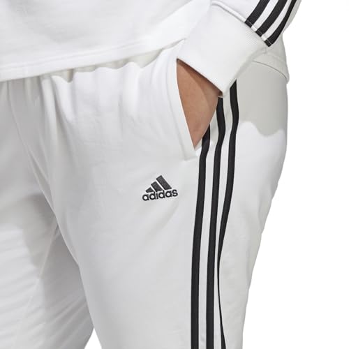 Image of adidas Womens 3-Stripes Drawstring Sweatpants Training Casual - Black