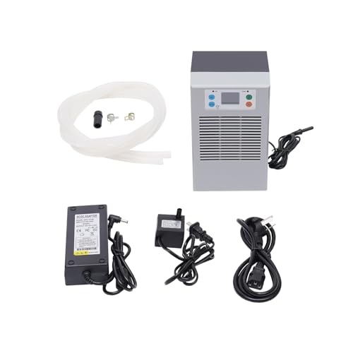 DUSNDULR 7.93Gal Aquarium Water Chiller, 100W Fish Tank Cooling Heating Machine Low Noise Hydroponic Cooling System with 10-40℃ Temperature Control for Fish Tank Axolotl Coral Reef