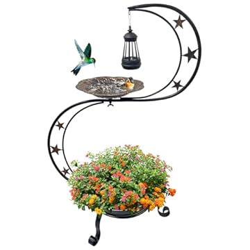 bird bath with solar light