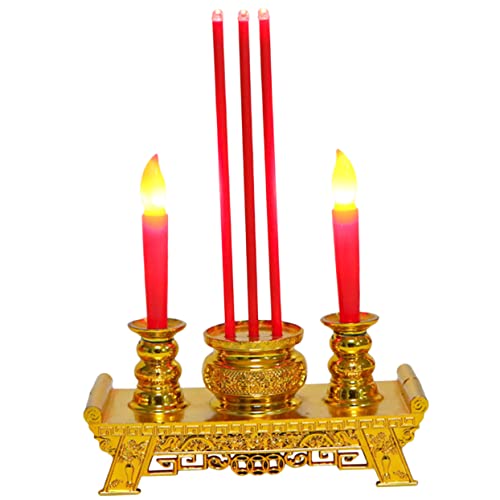 キャンドルランプ宝物ボウル像リッチティーライトキャンドルフォーチュンランプLED装飾香バーナー電気キャンドルプラスチックキャンドル