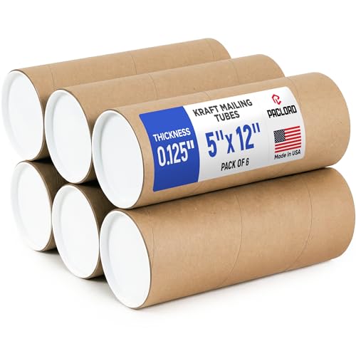Tube d'expédition kraft renforcé 12,7 x 30,5 cm pour emballage poster, affiches et impressions