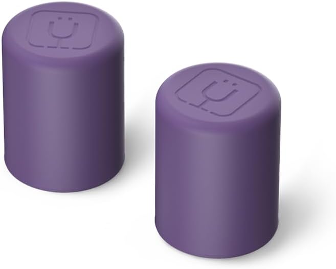 BrüMate Magnetic Straw Caps - Silicone Straw Caps 2 Pack - Compatible with All Era and Resa Tumblers (Dark Aura)