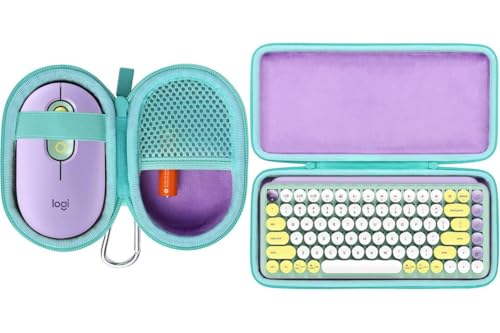 �y co2CREA 2�_�Z�b�g�z���W�N�[�� POP MOUSE M370YL���C�����X�}�E�X�n�[�h�P�[�X+ Logicool POP KEYS K730 ���J�j�J�����C�����X �L�[�{�[�h�n�[�h�P�[�X �����^�ѕ֗� �i�P�[�X�̂݁j