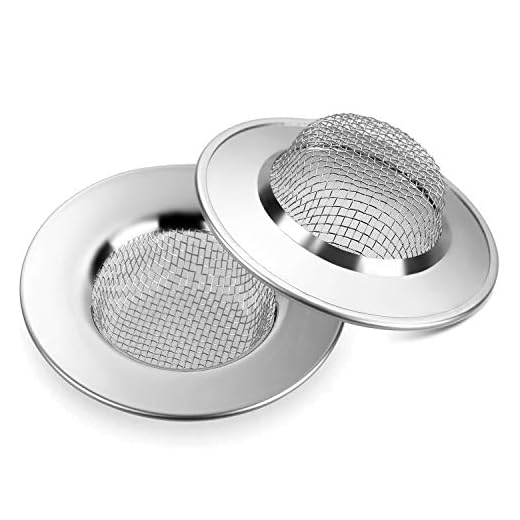 Anpro Filtro de Fregadero de Acero Inoxidable,7.7 CM,Set de 2 Piezas,Adecuado para Tocador de Baño,Fregadero de Cocina,Residuos de Filtro y Evitar el Bloqueo