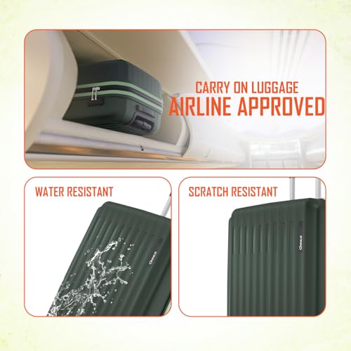 Image of Safari Genius Alley 55cm Cabin Trolley Bag Hard Case Polypropylene, 4 Spinner Wheels, 360 Degree Wheeling Carry on Luggage, Travel Bag, Suitcase, Trolley Bags, Deep Forrest