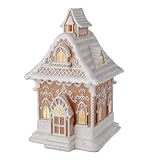 RAZ Imports 2022 Holiday in Provence 13 White Icing Lighted Gingerbread House 4210249 0