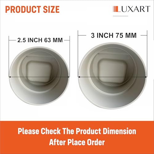 Image of LUXART PVC Drain Backflow Valve Combo (2.5 inch & 3 inch) - Heavy-Duty Anti-Rat, Anti-Snake & Pest Stopper | Premium Non-Return Water Valve with Strainer Caps for Indoor & Outdoor Sewer Protection