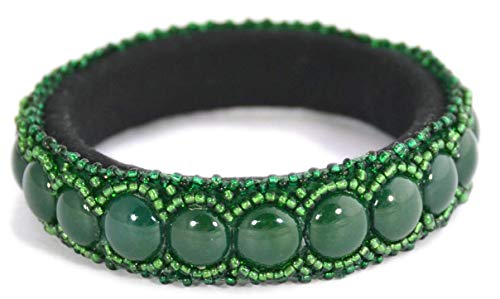 Bracelet bangle vert foncé pour sublimer vos tenues de soirée et du quotidien