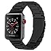 For Apple Watch Band 42mm Fwheel Stainless Steel Metal Replacement Smart Watch Band Bracelet with Double Button Folding Clasp for Apple Watch Series 1 Series 2 Series 3 All Models (Black 42mm)