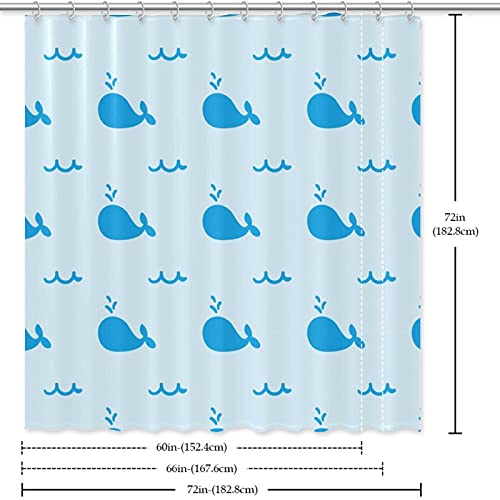Rideau de douche Baleine Bleu de 183 cm pour créer une ambiance marine relaxante - 7