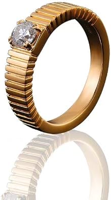 10K/18K/14K Solid Gold 1 Carat Moissanite Solitaire Engagement Ring for Men D Color VVS1 Clarity Eternity Wedding Band Ring for Men Fashion Jewelry For Him