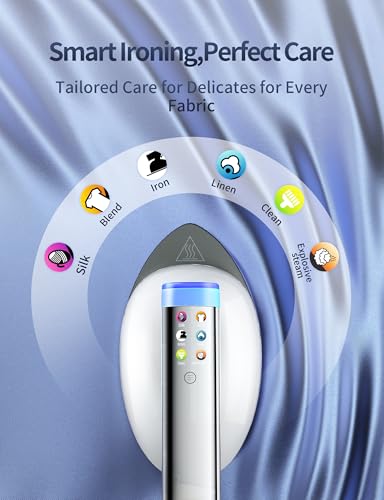 Image of Sundu 2-in-1 Garment Steamer, 30s Heat-Up, 800mL, 6 Steam Settings, Auto Off, Handheld & Standing, Portable Wrinkle Remover for Clothes, White