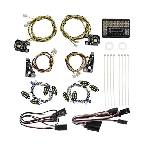 RC�N���[���[�p�A�b�v�O���[�h�p�[�c For TRX-4 For Defender 1/10 ���C�g�L�b�g �G���W�F���A�C �w�b�h���C�g �e�[���u���[�L �E�B���J�[ �T�C�h�����v RC ���b�N�N���[���[ �{�f�B �A�b�v�O���[�h �J�[�p�[�c(Light ki