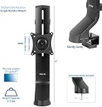 VIVO Black Adjustable Single Monitor Mount for Sit-Stand Workstation, Desk Converter, Monitor Arm Fits 1 Screen up to 32 inches STAND-V001U