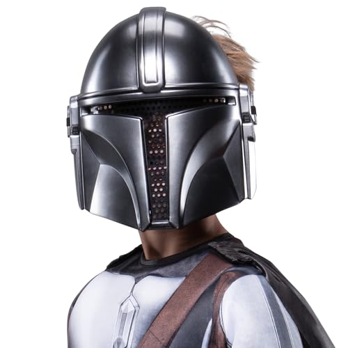 STAR WARS The Mandalorian Official Youth Halloween Costume - Padded Jumpsuit with Gloves, Detachable Cape, Plastic Mask3