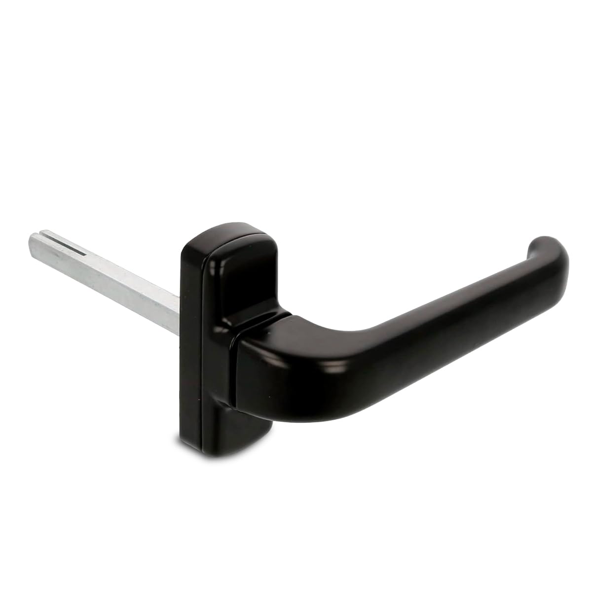 Amig - Manilla de Aluminio Mod. Epsilon - Color Negro - 132 x 70 mm - Cuadradillo de 8 mm - Maneta con roseta reversible - Fácil instalación - Diseño moderno y ergonómico