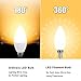 HOLA LED Candelabra Bulb, 40W Equivalent LED Chandelier Bulb, Dimmable LED Lamp Bulb E12 Base, Cool White 4000K LED Filament Bulb, Frosted Glass, 4.5W 400 Lumens 360 Beam Angle, UL Listed, 6 Pack