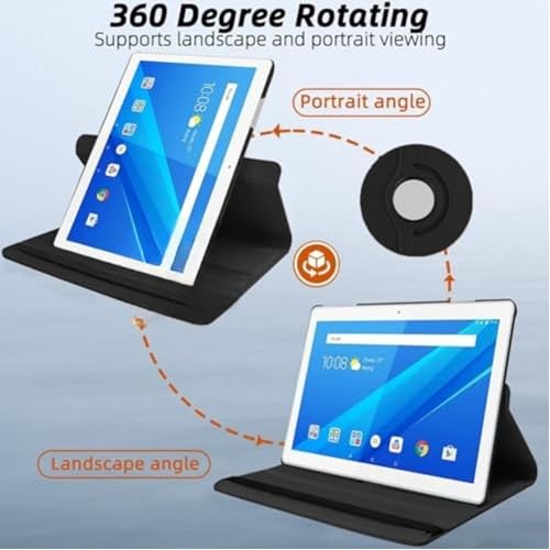 Image of 360 Rotating Tablet Case for Huawei MatePad SE 2024 (11 Inch) | Shockproof Stand Flip Cover, Hand Strap, Anti-Slip Interior, Multi-Angle Grooves