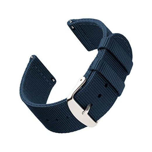 Archer Watch Straps - Klockarmband i Premium Nylon för Herr- och Damklockor och Smarta Klockor med Snabbkoppling (Marinblå, 20mm)